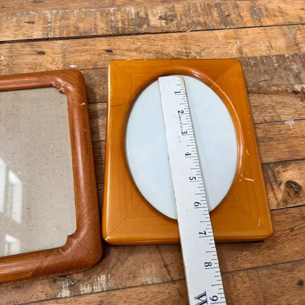 Vintage Teak Wood Photo Frames 6.5 x 4.5 Made In Thailand MCM